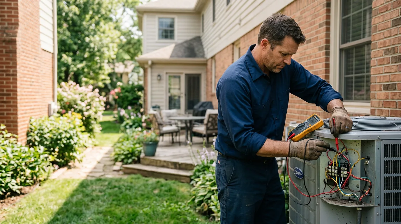 HVAC technician working near Earlville, NY